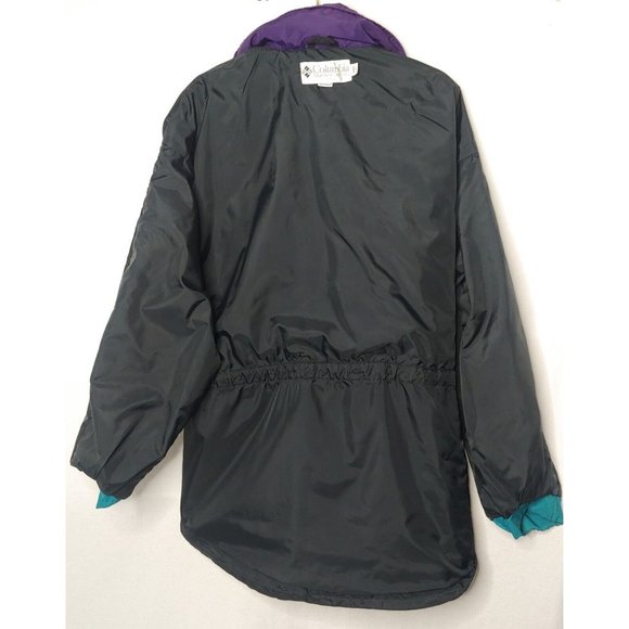 Vintage 90s Columbia Radial Sleeve Mens Large Parka Jacket Purple Teal - Picture 5 of 12